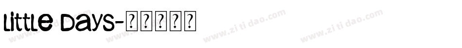 Little days字体转换